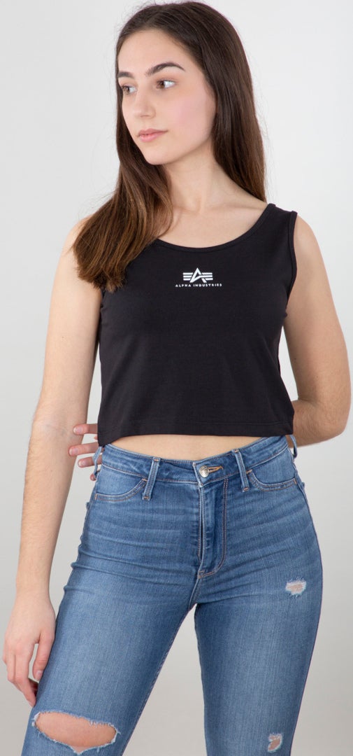 Alpha Industries Basic Crop SL Damer Tank Top Sort XL Figur 5