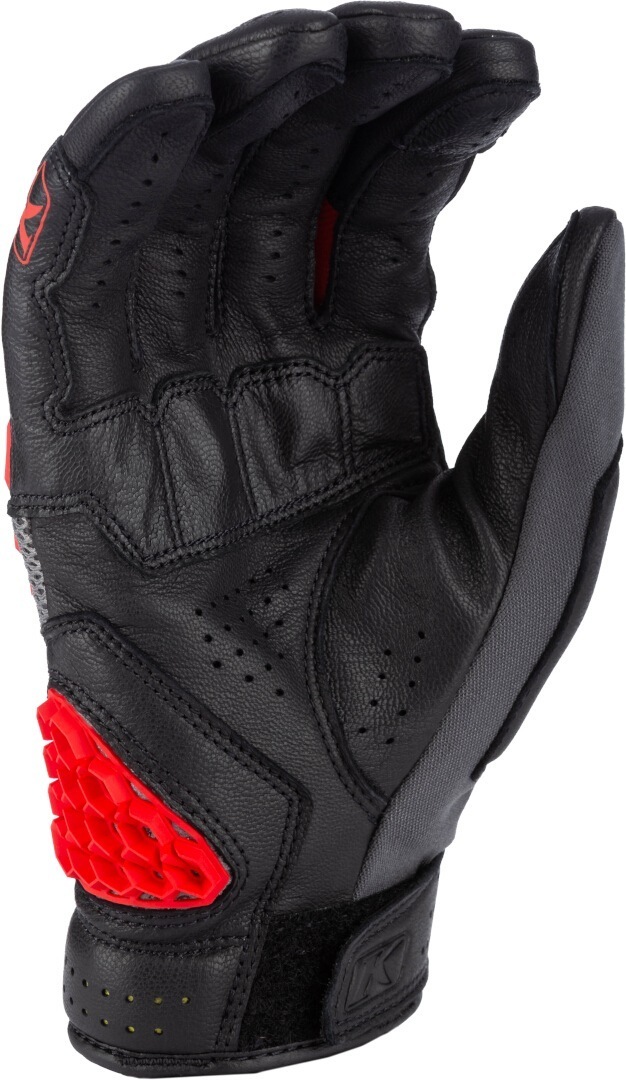 Klim Baja S4 2025 perforated Mesh Leather/Textile Enduro Motorcycle Gloves Mănuși de enduro pentru motociclete din plasă perforată/textil Negru/Roșu 3XL Figura 2