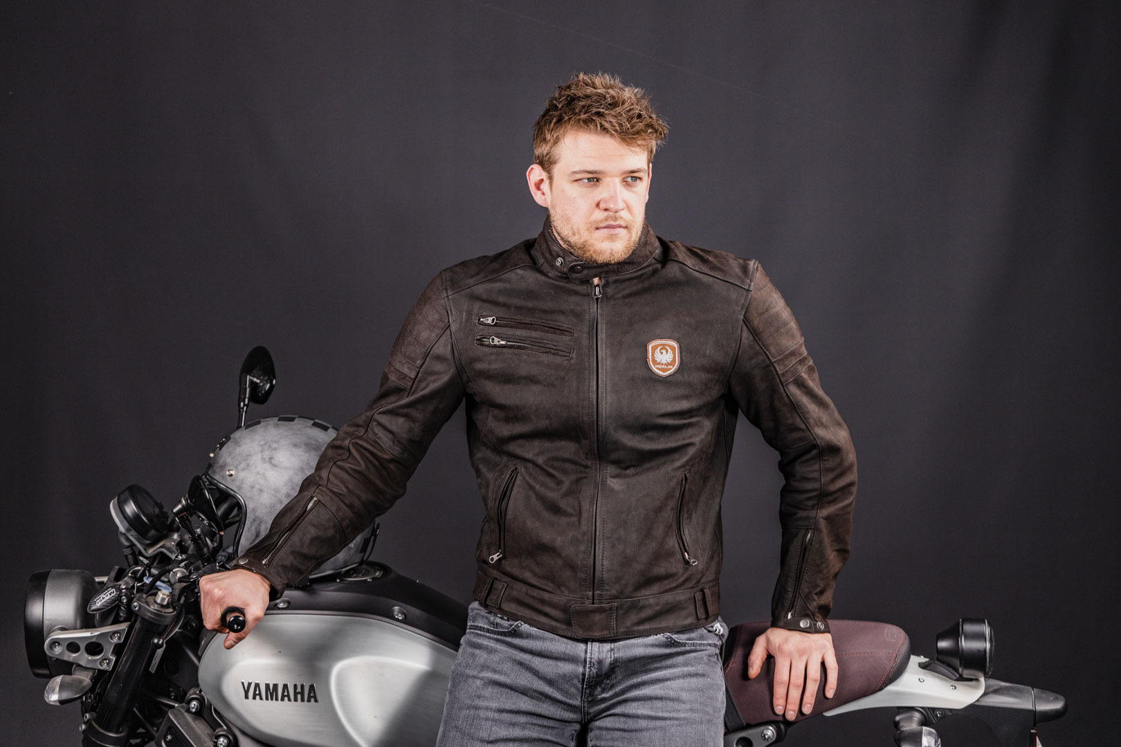 Merlin Alton Motorcykel læderjakke brun 3XL Figur 6