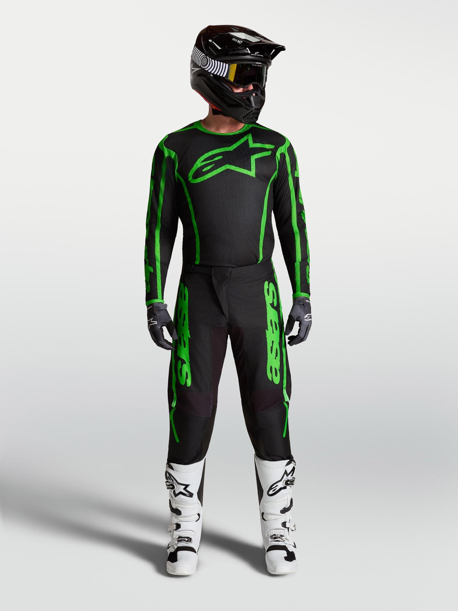 Alpinestars Fluid Apex V2 Motocrosstrøje Sort/neon-grøn L Figur 6