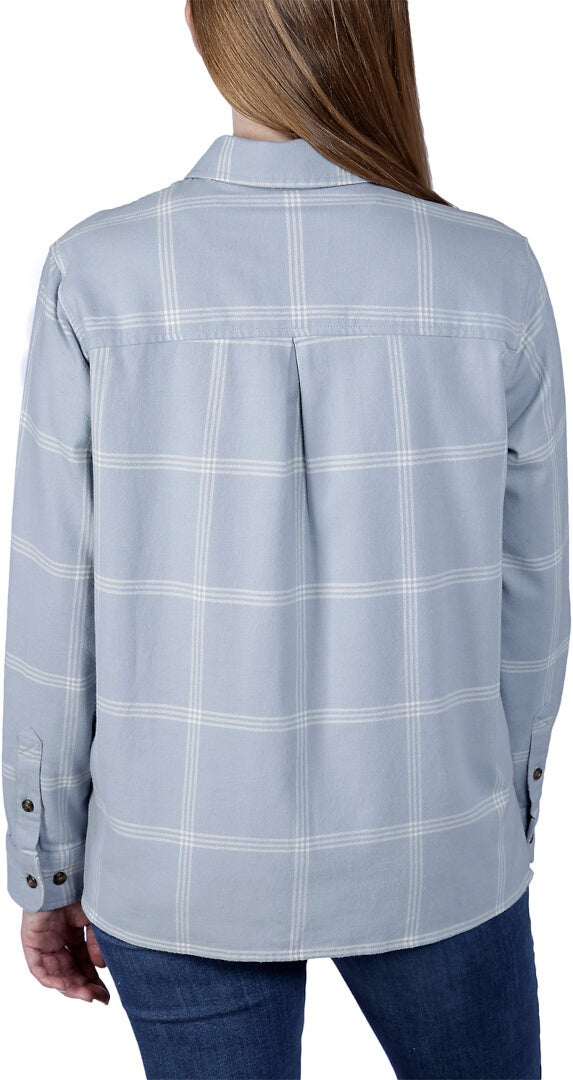 Carhartt Loose Fit Midweight Flannel Damen Hemd hellblau M Abbildung 4