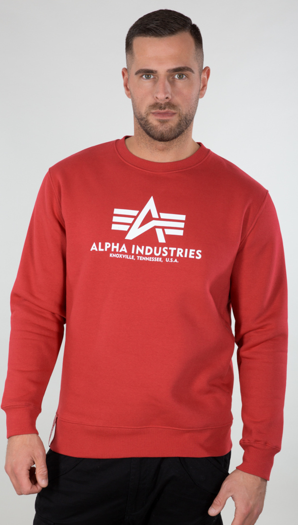 Alpha Industries Basic Sweatshirt rood/wit XXL Figuur 1