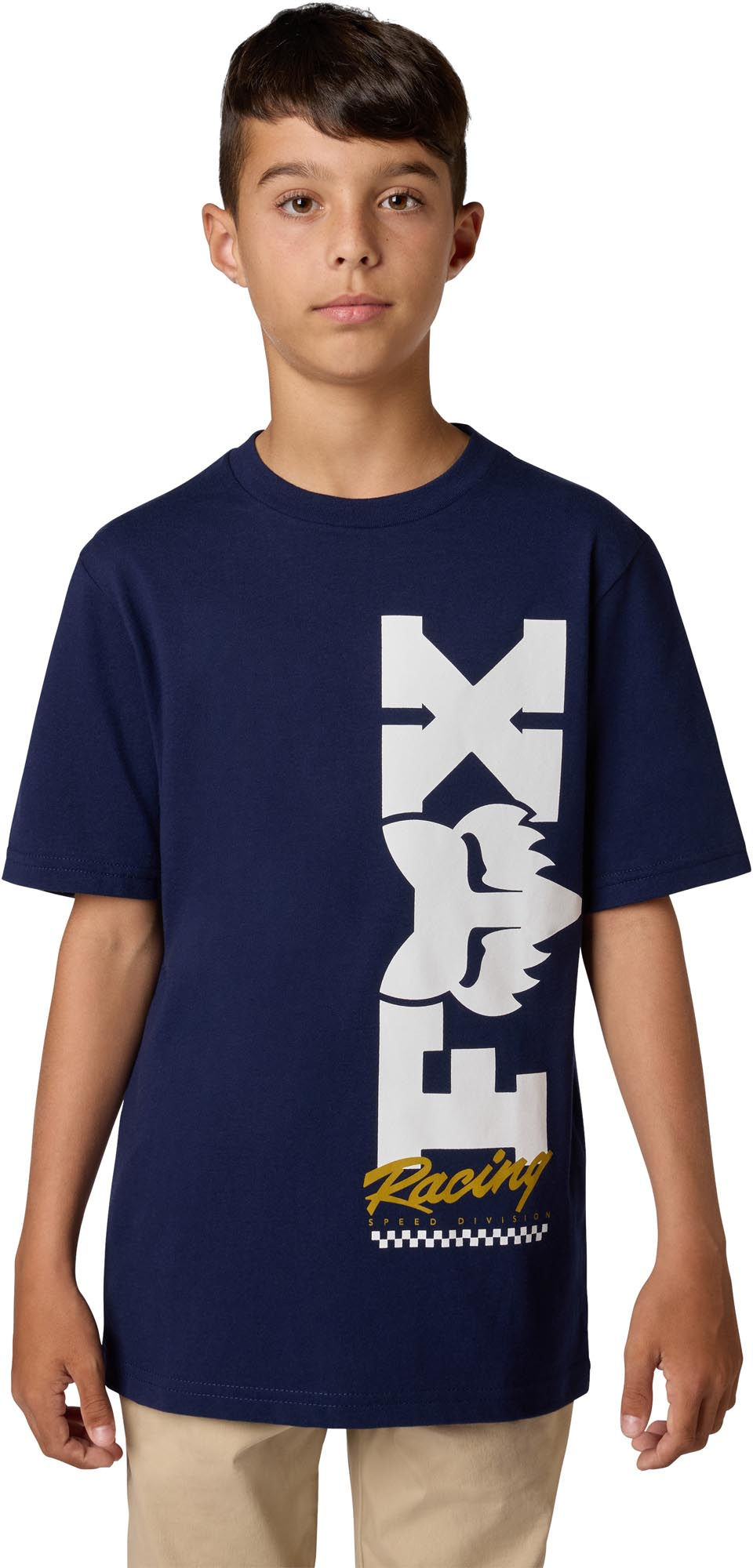 FOX Checker Tricou pentru tineret Albastru/Alb YXL Figura 4