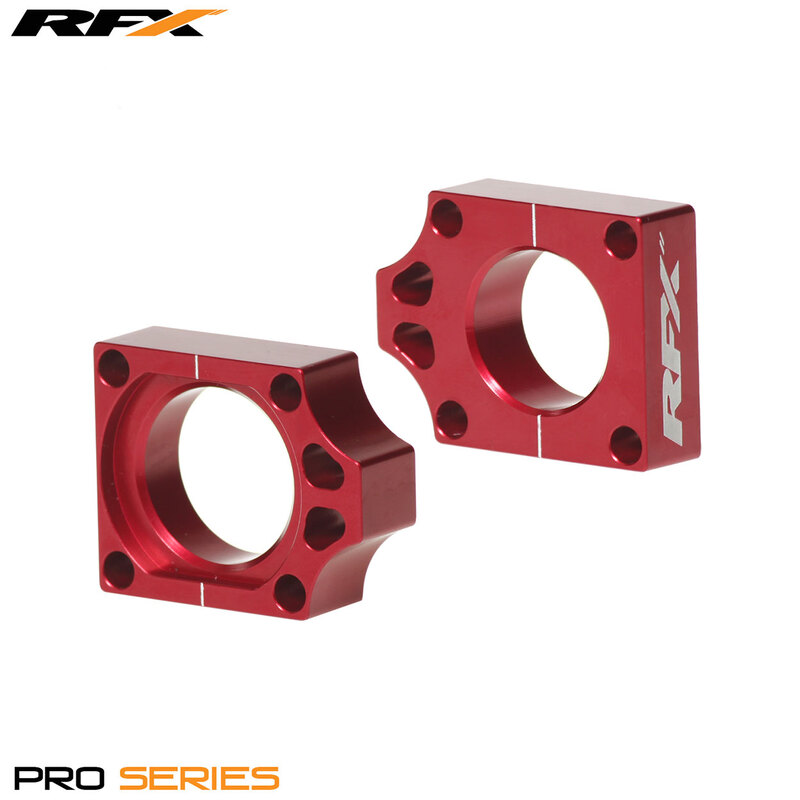 RFX Pro Rear Axle Adjuster Blocks (Red) - Honda CRF250/450-image-931279814