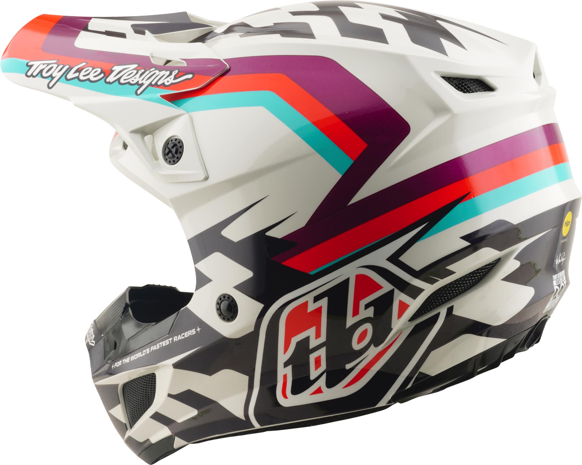 Troy Lee Designs SE5 Polycarbonate MIPS Dash Motocross Helmet purple/white S (55/56) Figure 6
