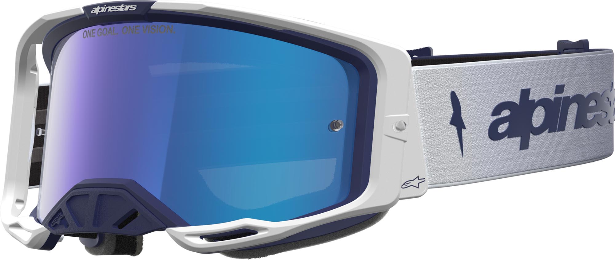 Alpinestars Vision 8 Amber Mirror vit/blå Figur 1