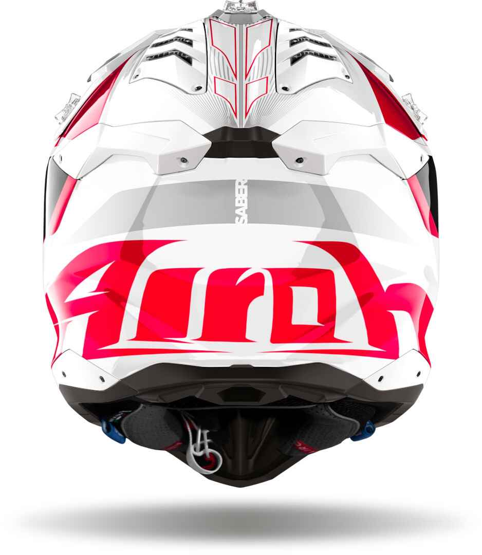 Airoh Aviator 3 Saber Motocross hjälm vit/röd Man (57/58) Figur 3