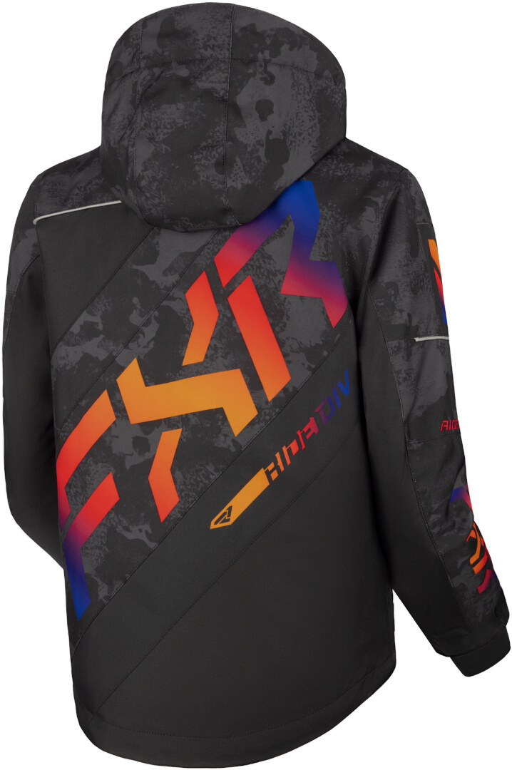 FXR CX Youth Snowmobile Jacket Camouflage/Orange 16 Figure 2