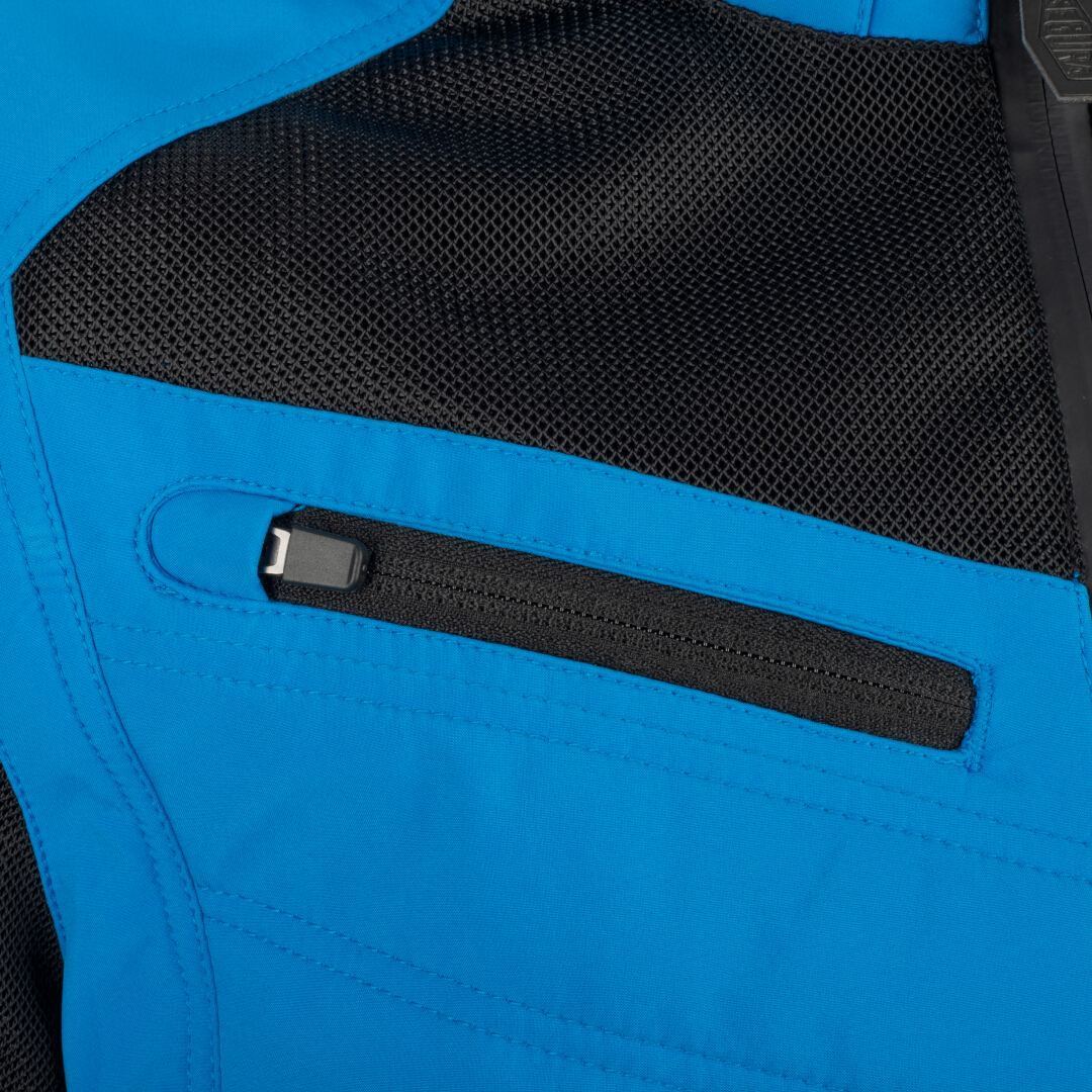 Segura Natcho Vented Softshell Mesh Motorcycle Textile Jacket blue/orange M Figure 5