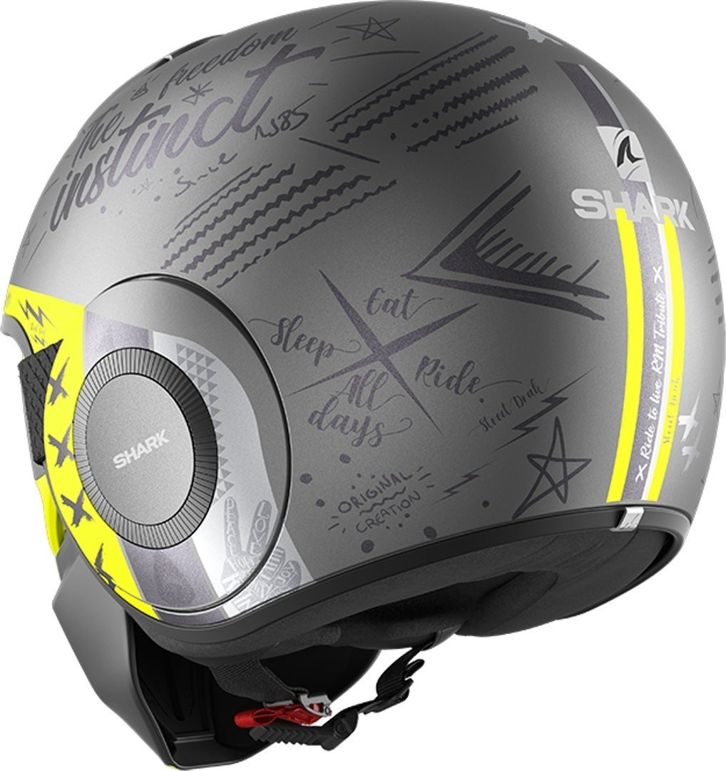 Shark Street-Drak Tribute RM Jet Helmet black matt/yellow L (59/60) Figure 5