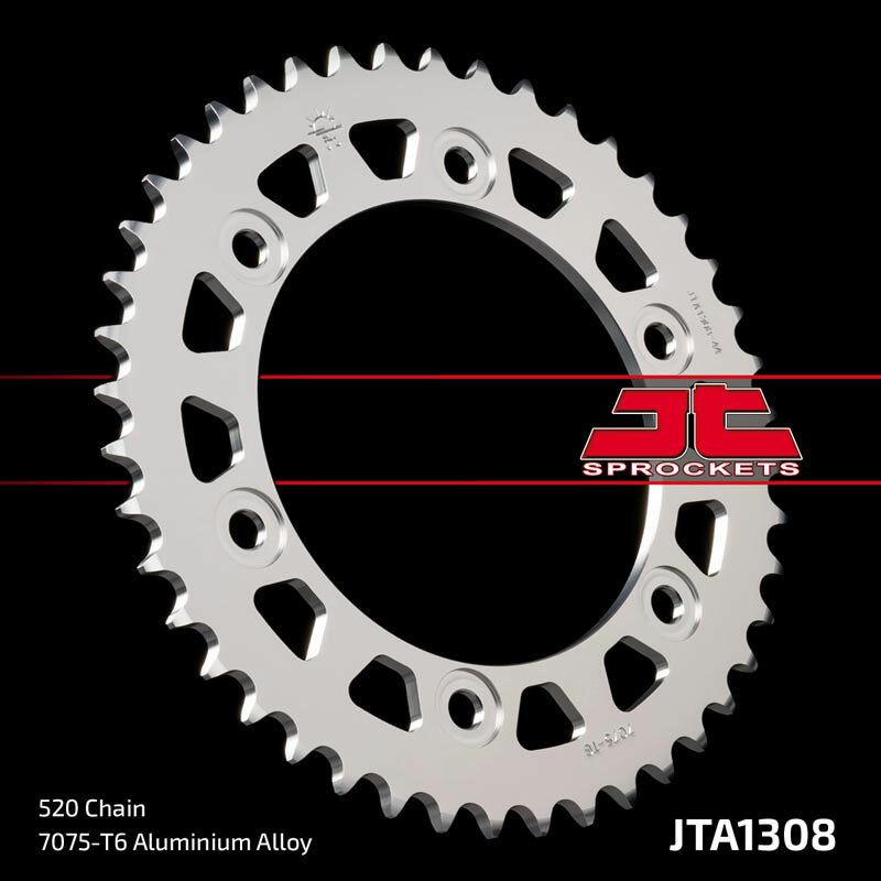 JT SPROCKETS Ultralätt aluminiumkrona 1308 - 520 Figur 1