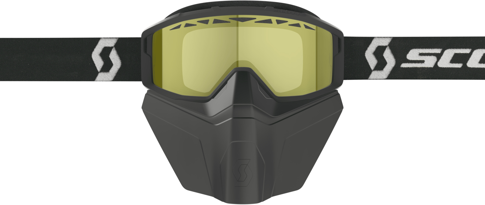Scott Primal Safari Facemask Ochelari de zăpadă Negru/Alb/Galben Figura 3