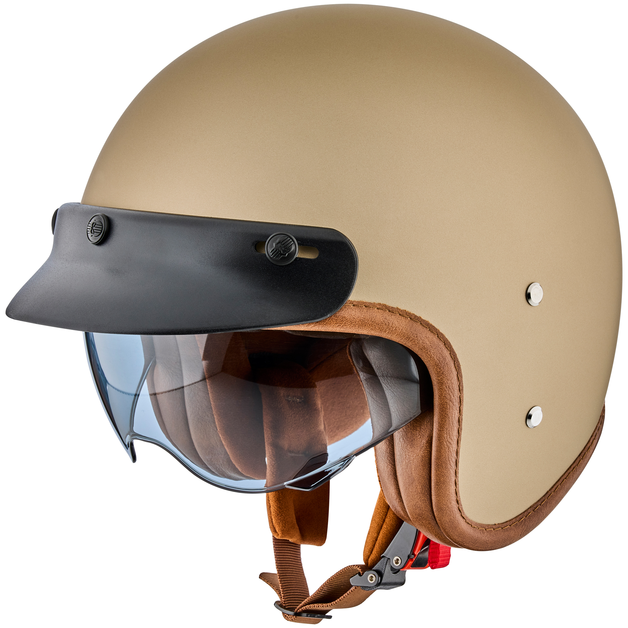 Peroz Filus Casco aperto Oro pallido opaco 2XL Figura 8