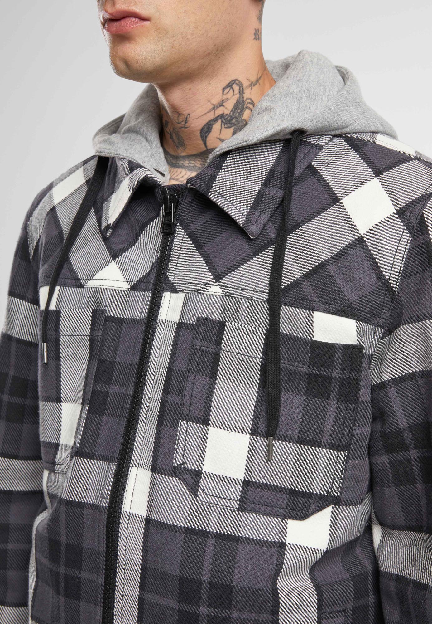 Brandit Top Heavy Twill Bunda černobílá/šedá XL Obrázek 6