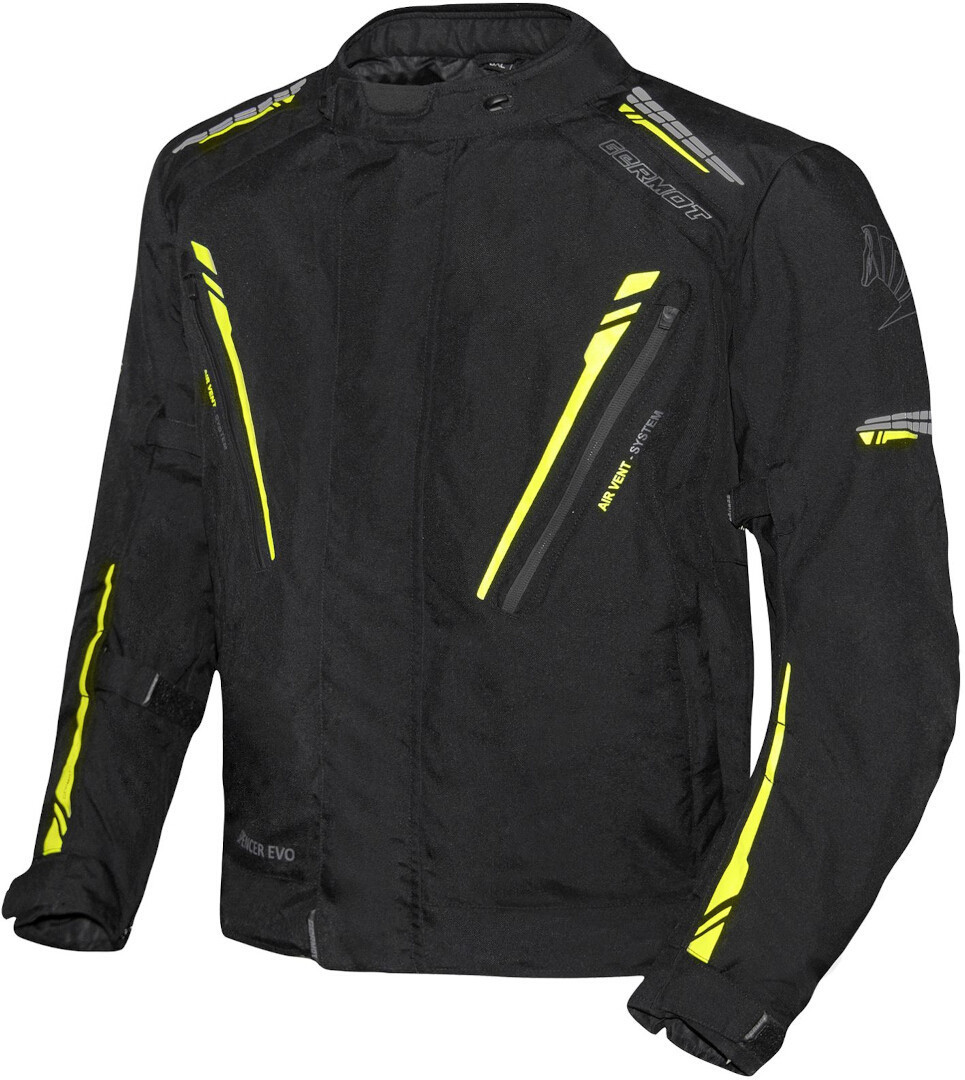 Germot Spencer Evo Big Size waterproof Motorcycle Textile Jacket black/neon L Figure 3