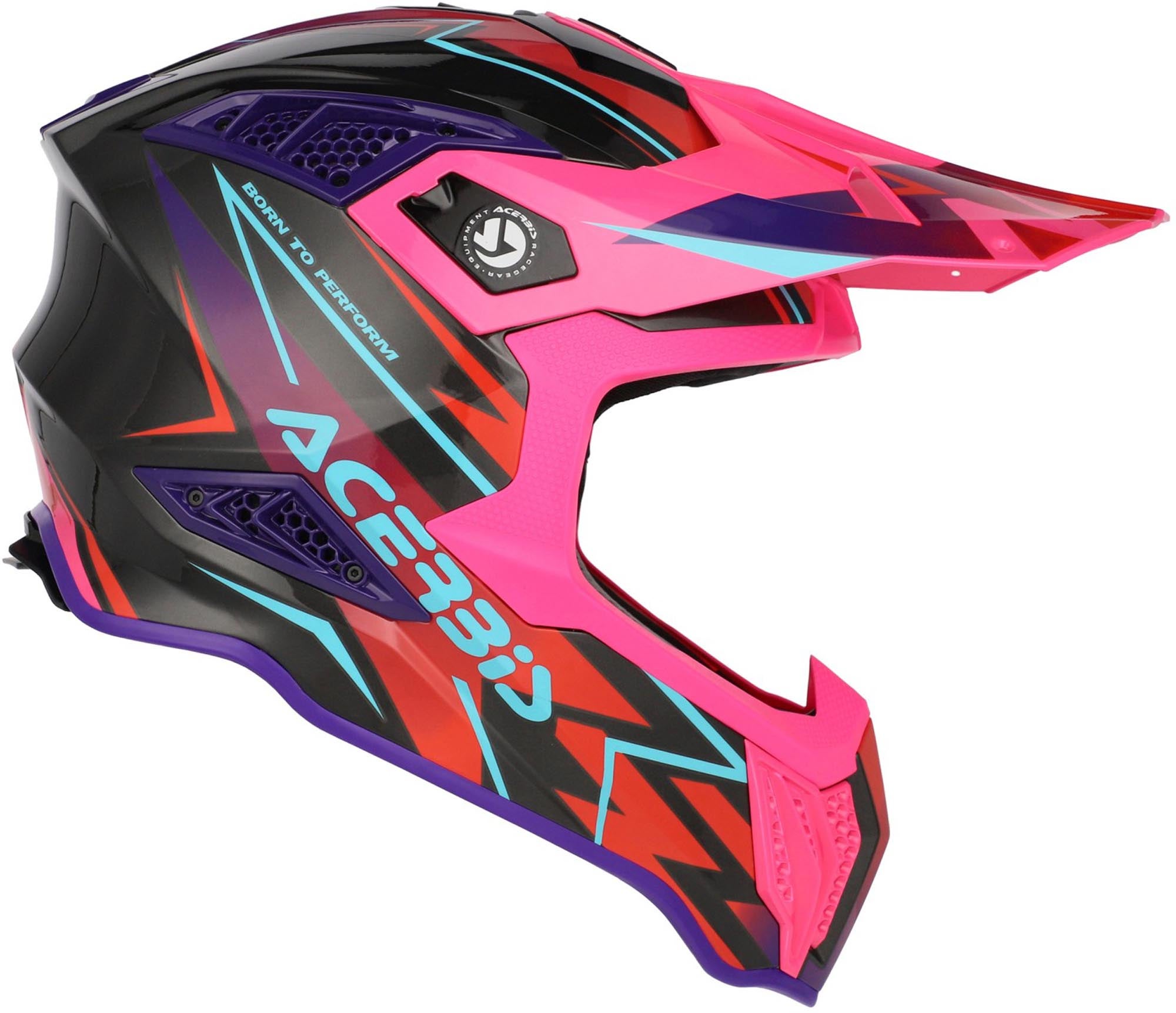 Acerbis Airstrike-X Graphic Casco da motocross nero/viola/rosa S (55/56) Figura 2