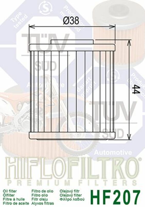 Hiflofiltro Oljefilter - HF207 Figur 4