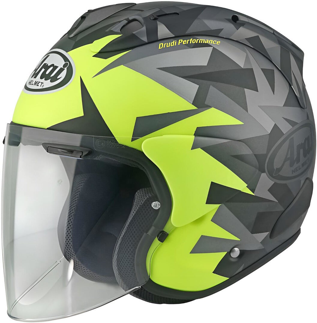 Arai SZ-R EVO Mimesis ジェットヘルメット 黒/灰色/黄色 ▻ FC‑Moto