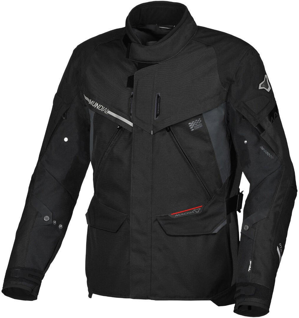 Macna Mundial waterproof Motorcycle Textile Jacket black 4XL Figure 1