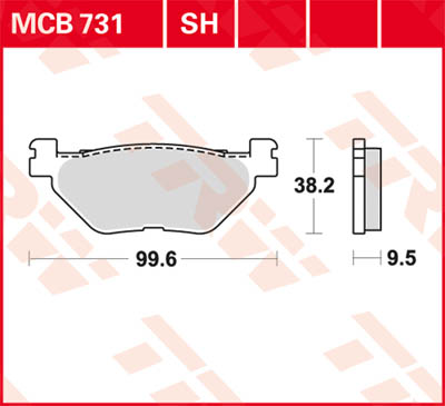 TRW Lucas Bremsbelag MCB731 Figur 1