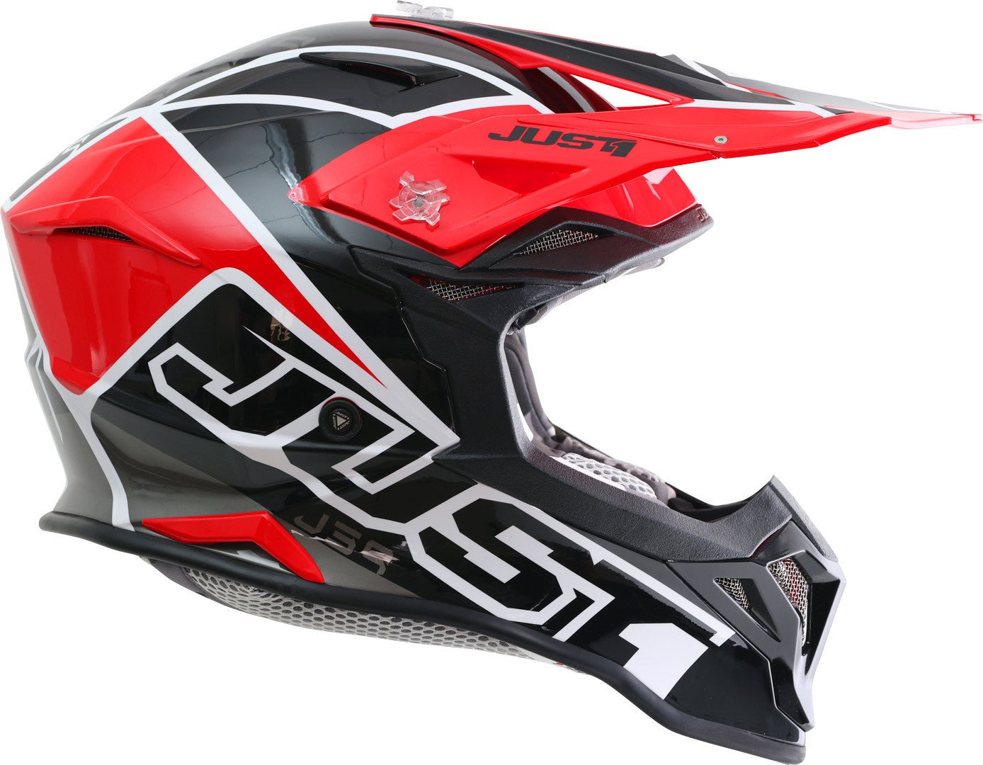 Just1 J39 Thruster Capacete de Motocross preto/branco/vermelho M (57/58) Figura 5