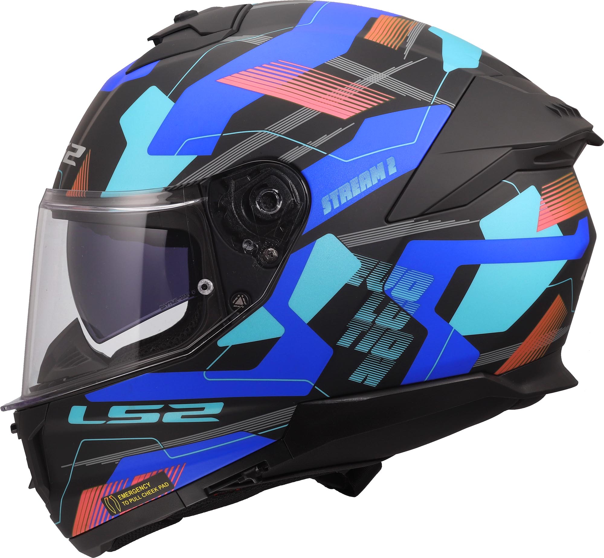 LS2 FF808 Stream II Mika Helmet black/blue XXXL (65/66) Figure 2