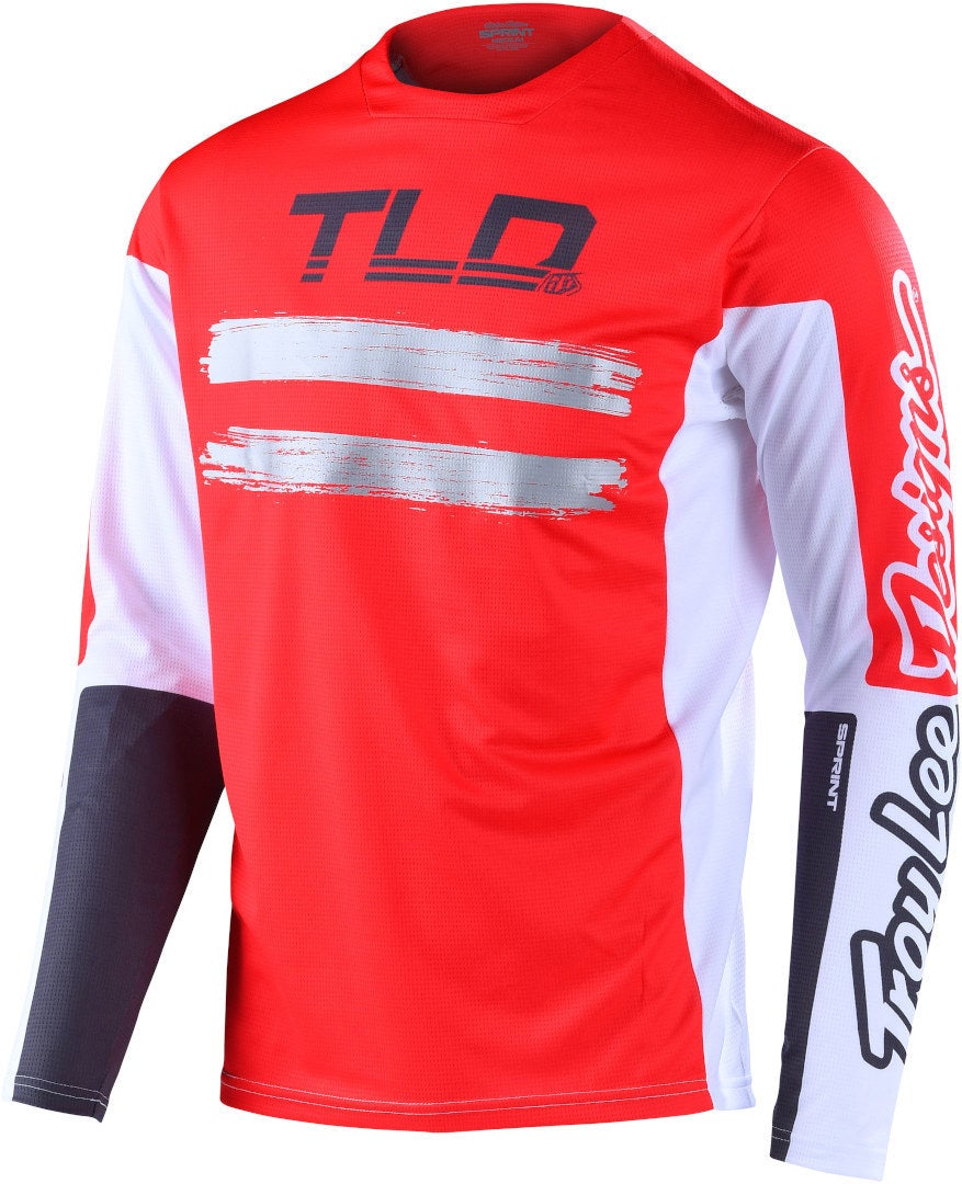 Troy Lee Designs Sprint Marker Jeugd Fiets Jersey rood/wit S Figuur 1