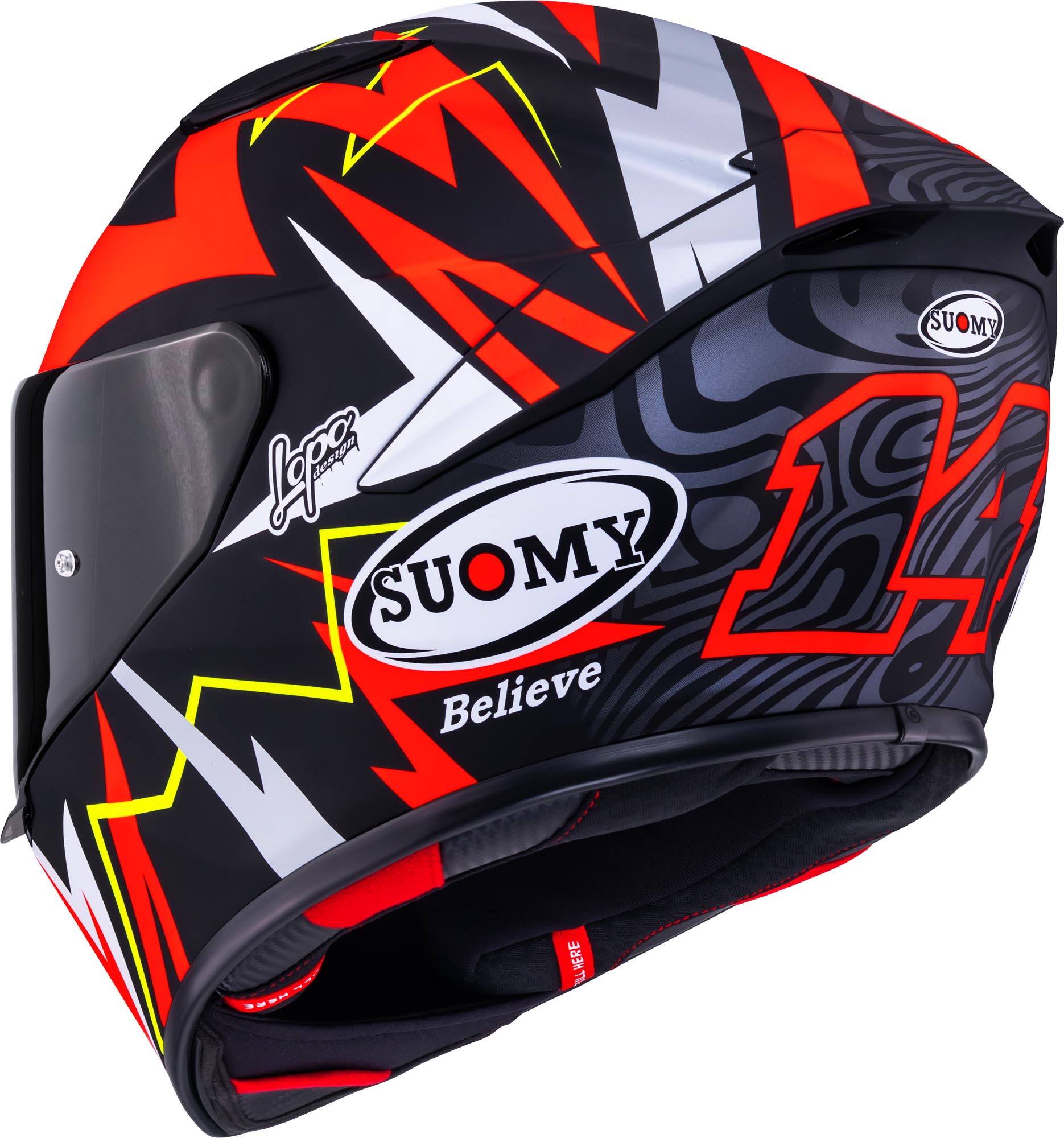 Suomy Track-1 Sam Lowes Replica 2025 Casque Rouge mat/noir M (57/58) Figure 3