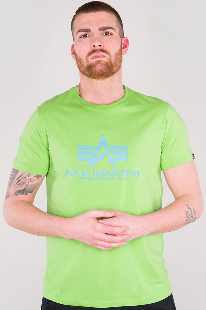 Alpha Industries Basic T-Shirt neon-gelb S Abbildung 3