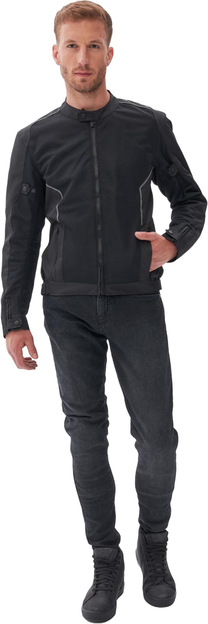 Rebelhorn Nomad Tapered Fit Motorcykeljeans Svart, urtvättad 28/34 Figur 5