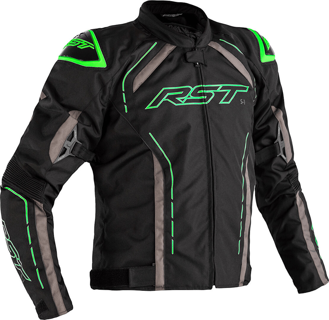 RST S-1 Veste textile moto Noir/Gris/Vert L Figure 1