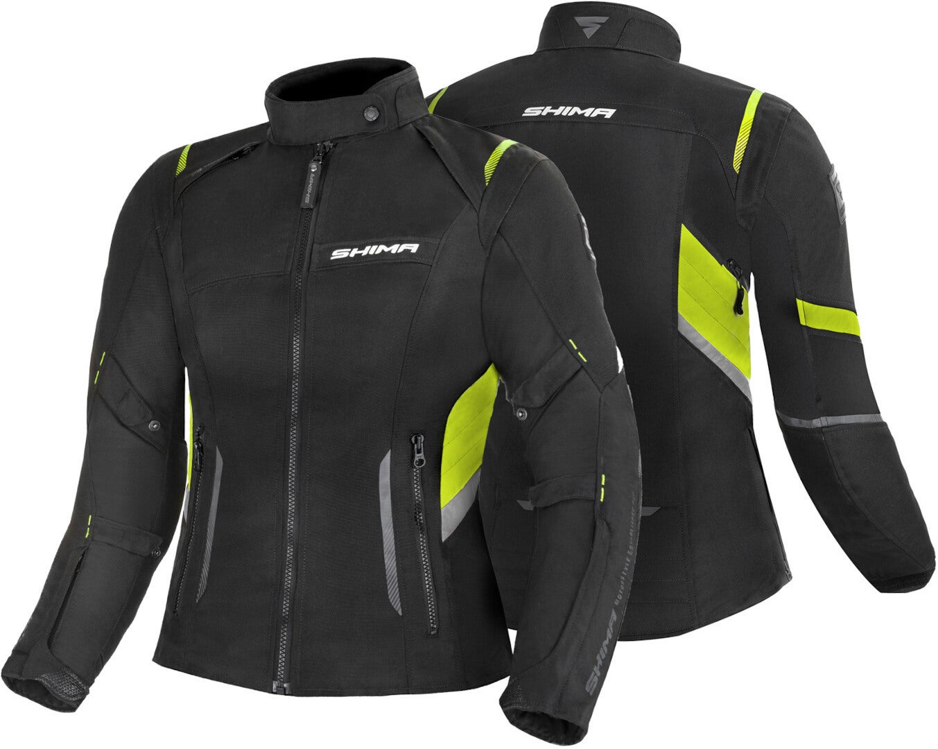SHIMA Rush imperméable à l’eau dames moto textile veste noir/jaune S Figure 3