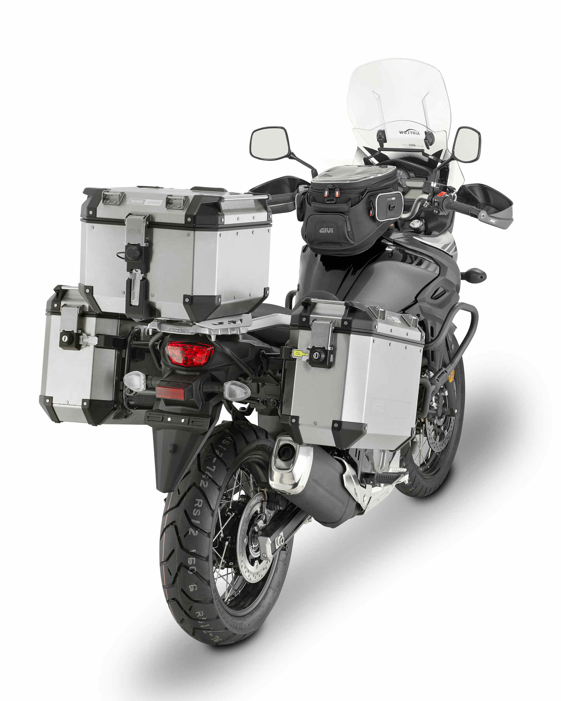 GIVI Stahlrohr-Seitenkofferträger für Trekker Outback Koffer für Suzuki DL 650 V-Strom (17-21) Figur 1
