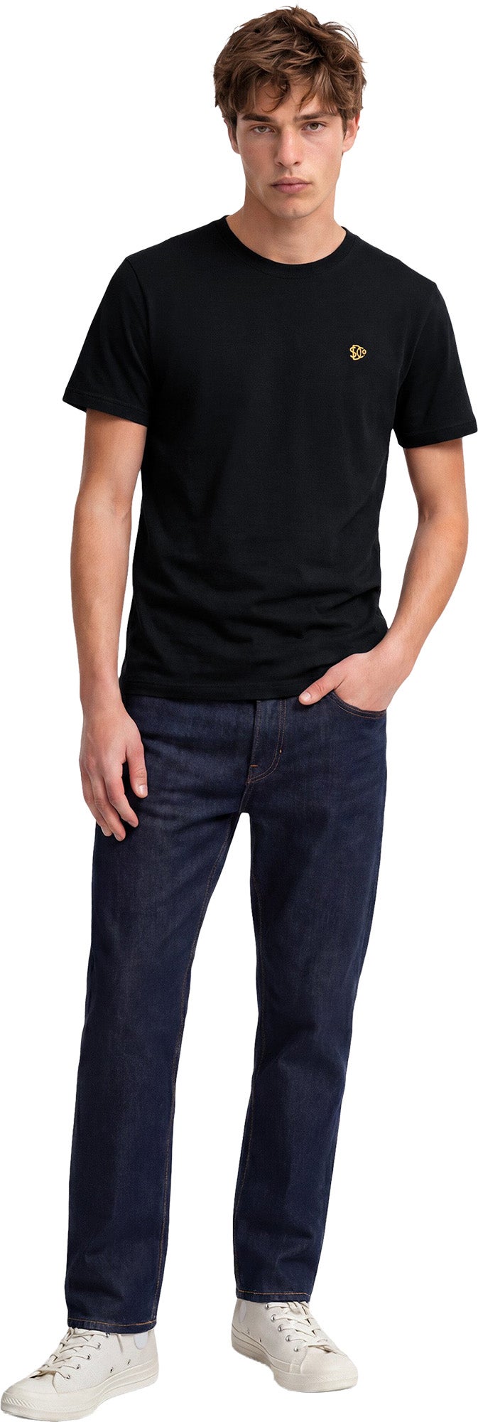 Superdry & Co Logo T-krekls melns/zelts S 5. attēls