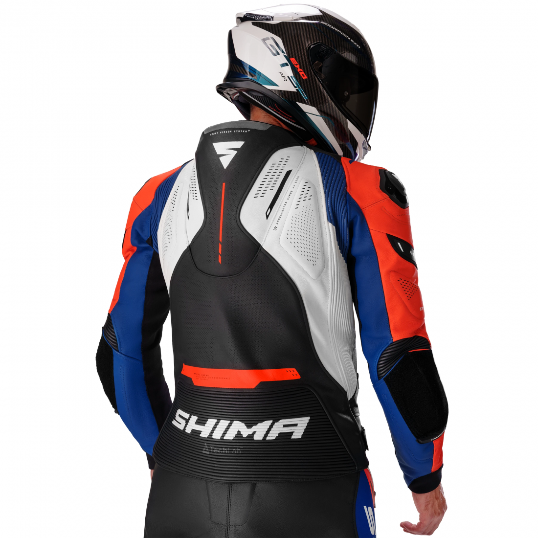 SHIMA Mission ST Kožna jakna za motocikl crno/bijelo/crveno 48 Slika 4