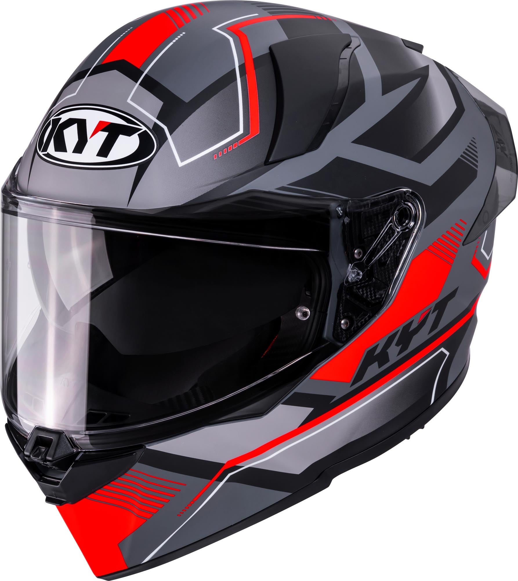 KYT R2R Parsec Helm grau matt/rot XXL (63) Abbildung 1