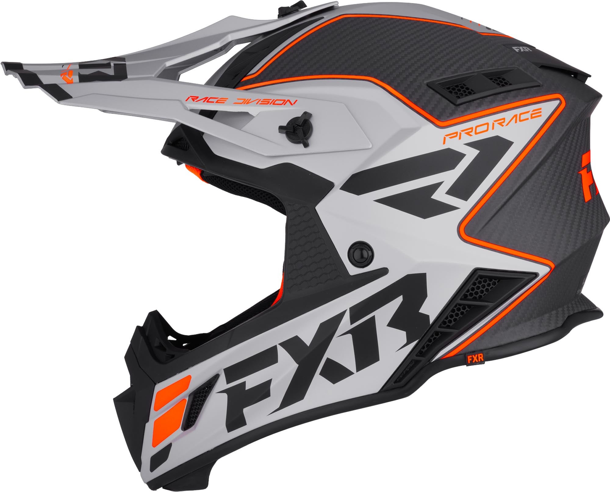 FXR Helium Carbon Motocross Helmet black/orange/silver L Figure 4