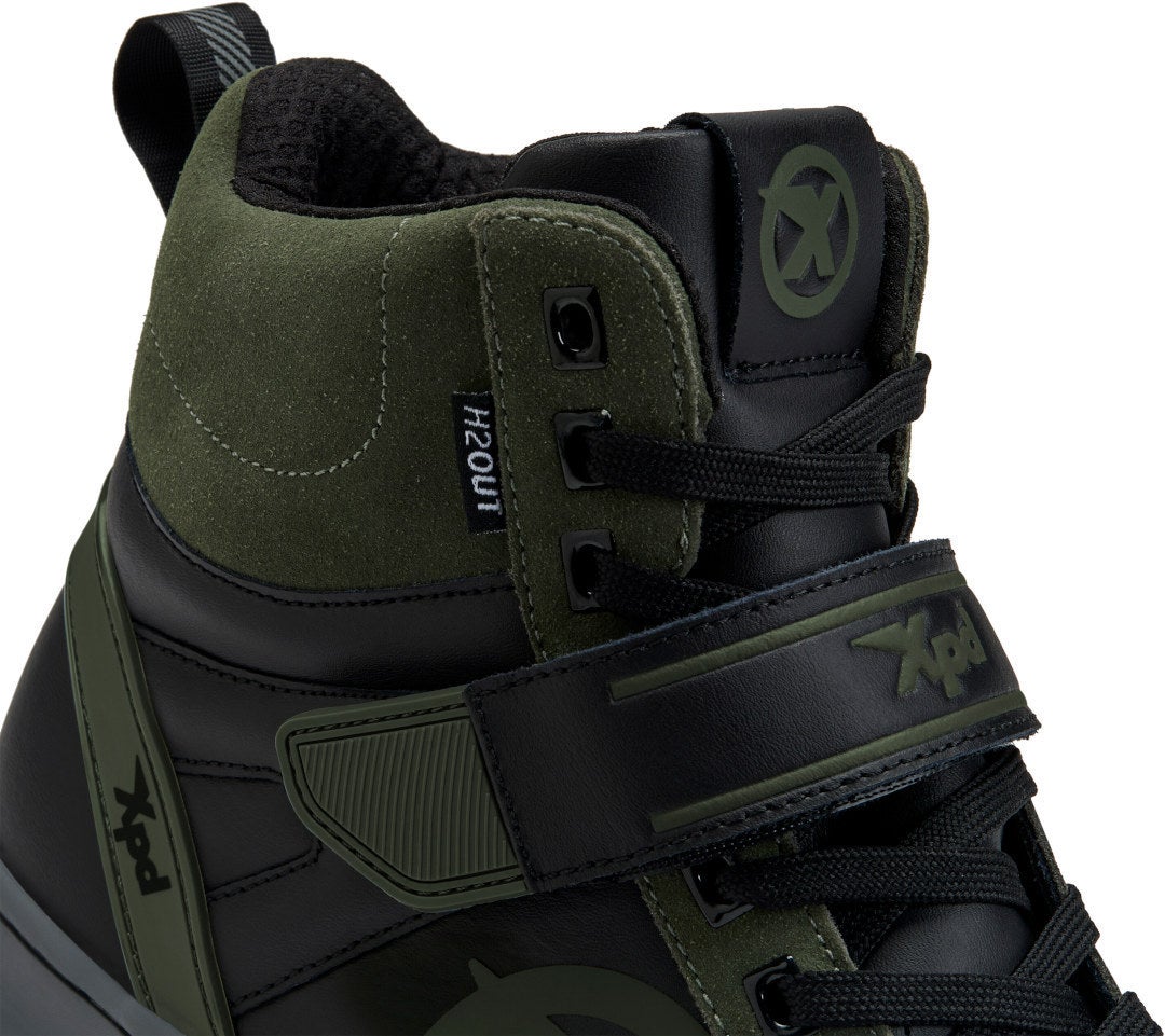 XPD Moto Pro H2Out Chaussures de moto imperméables Vert/Noir 39 Figure 8