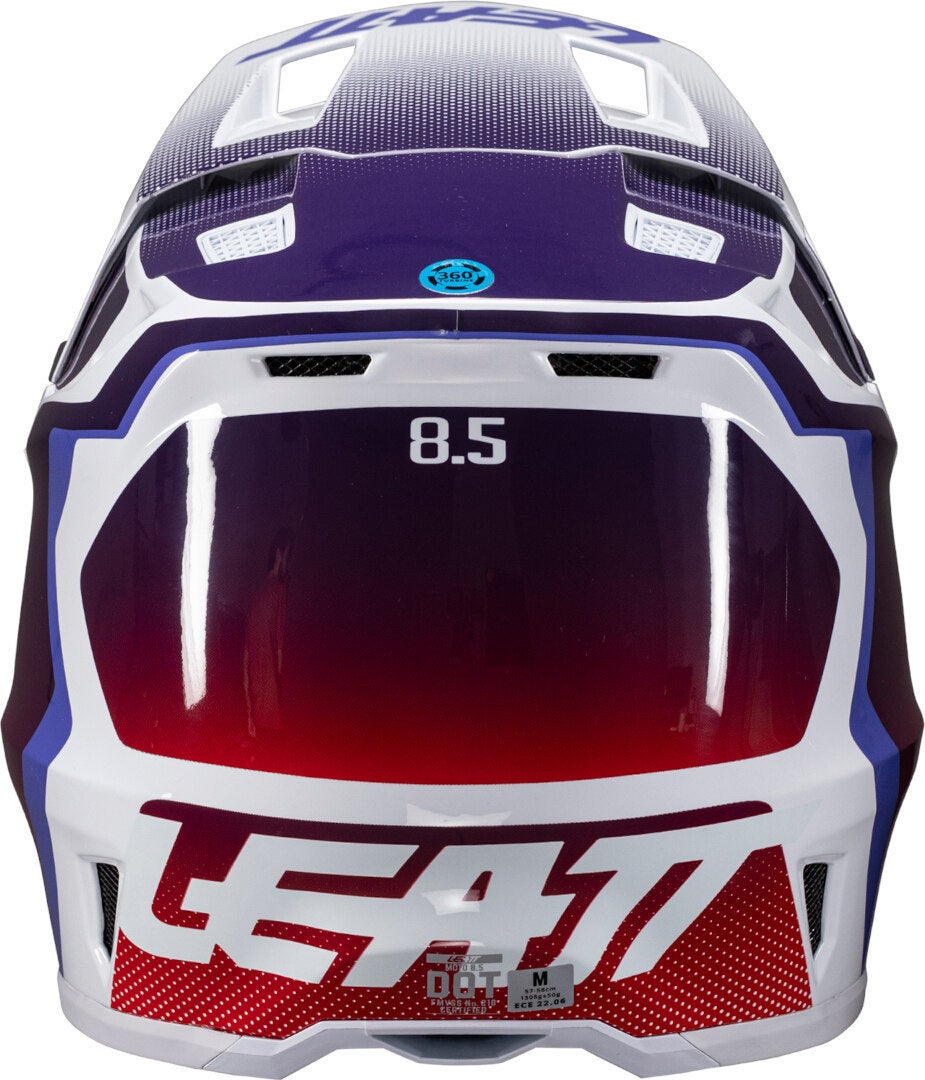 Leatt 8.5 2025 Motorcross helm met bril paars/wit S Figuur 2