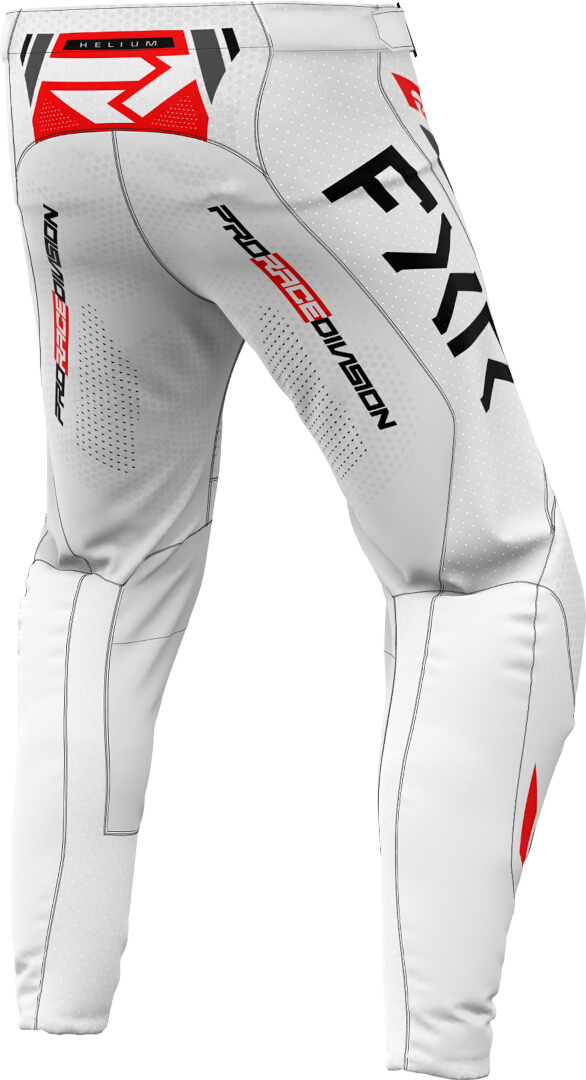 FXR Helium 2025 Motocross Byxor vit/svart/röd 36 Figur 2
