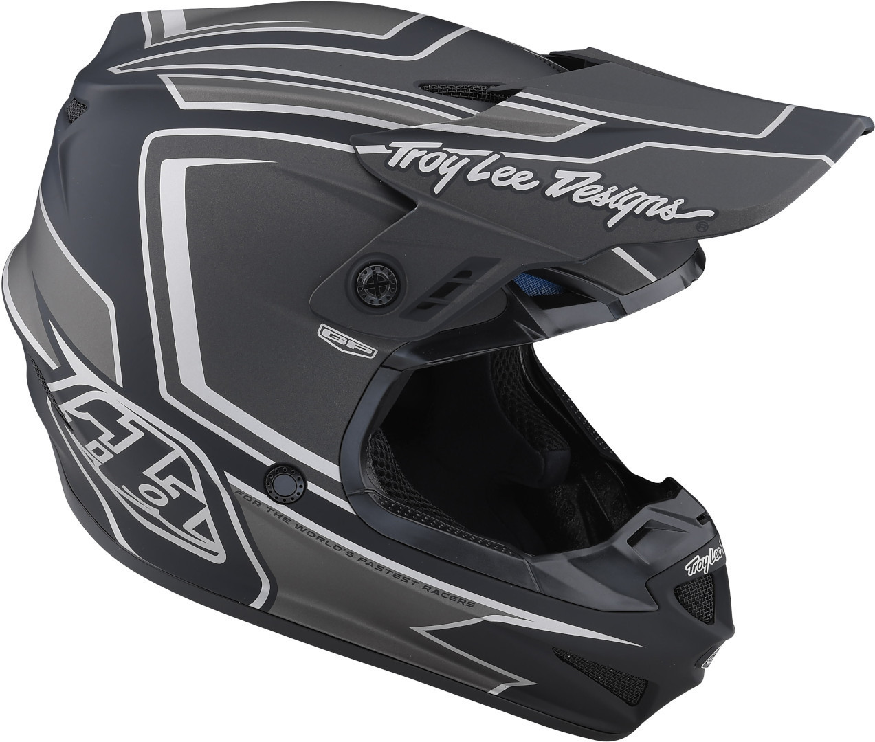 Troy Lee Designs GP Ritn Motocross Hjälm Svart matt/grå Man (57/58) Figur 3