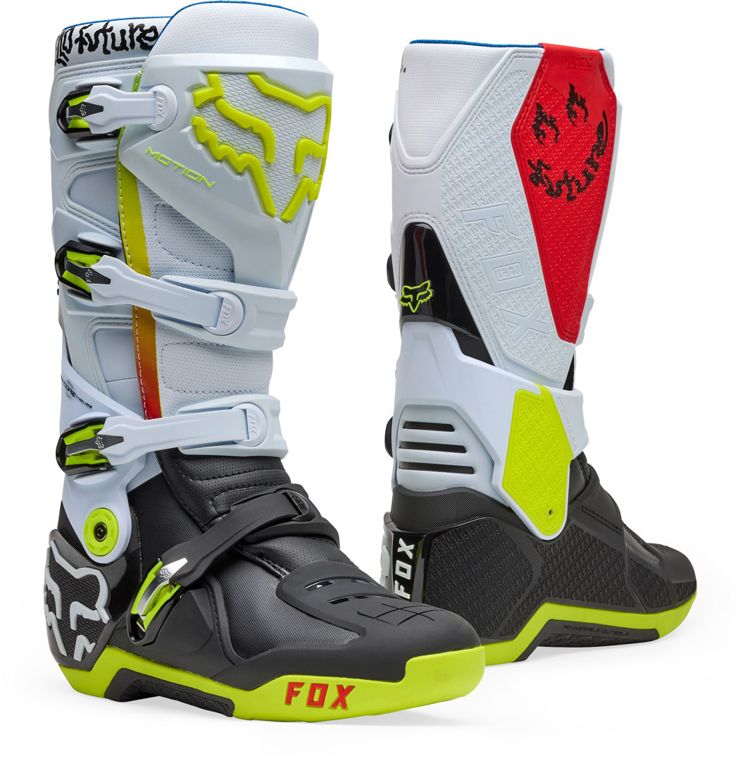 FOX Motion Hello Future Special Edition Motocross Boots red/black/white 9 Figure 1