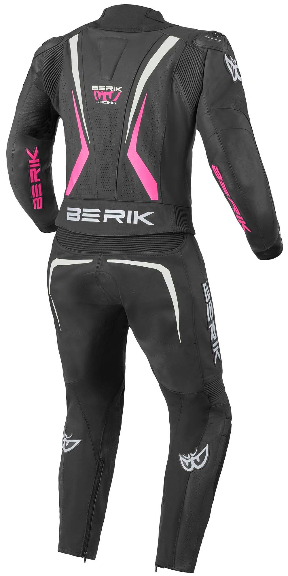Berik Monles Two Piece Ladies Motorcycle Leather Suit black/white/pink 46 Figure 2