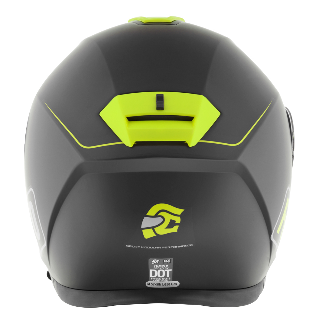 FC-Moto Novo Straight Hjälm svart/gul XS (53/54) Figur 6