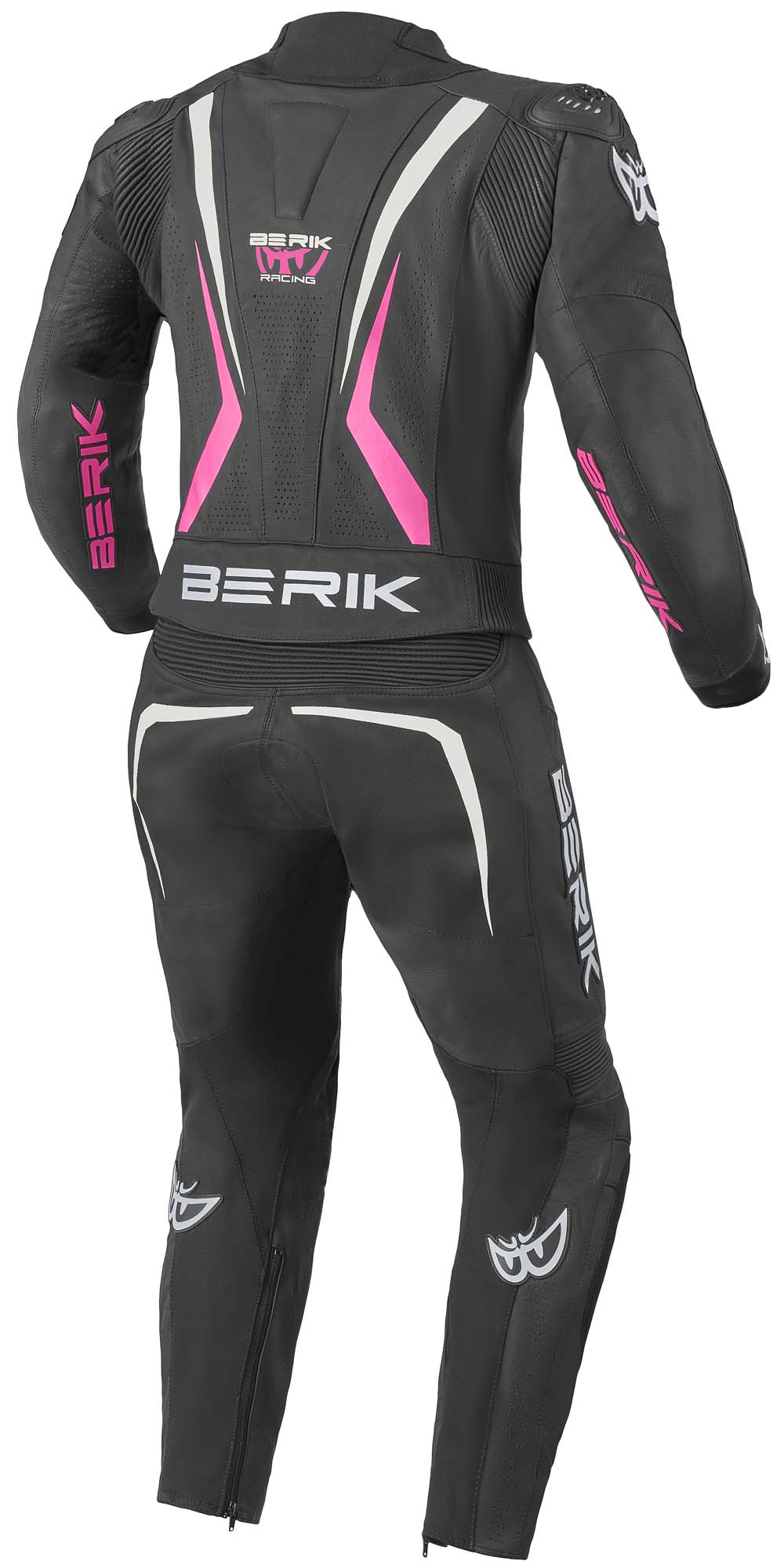 Berik Monles Two Piece Ladies Motorcycle Leather Suit black/white/pink 42 Figure 2