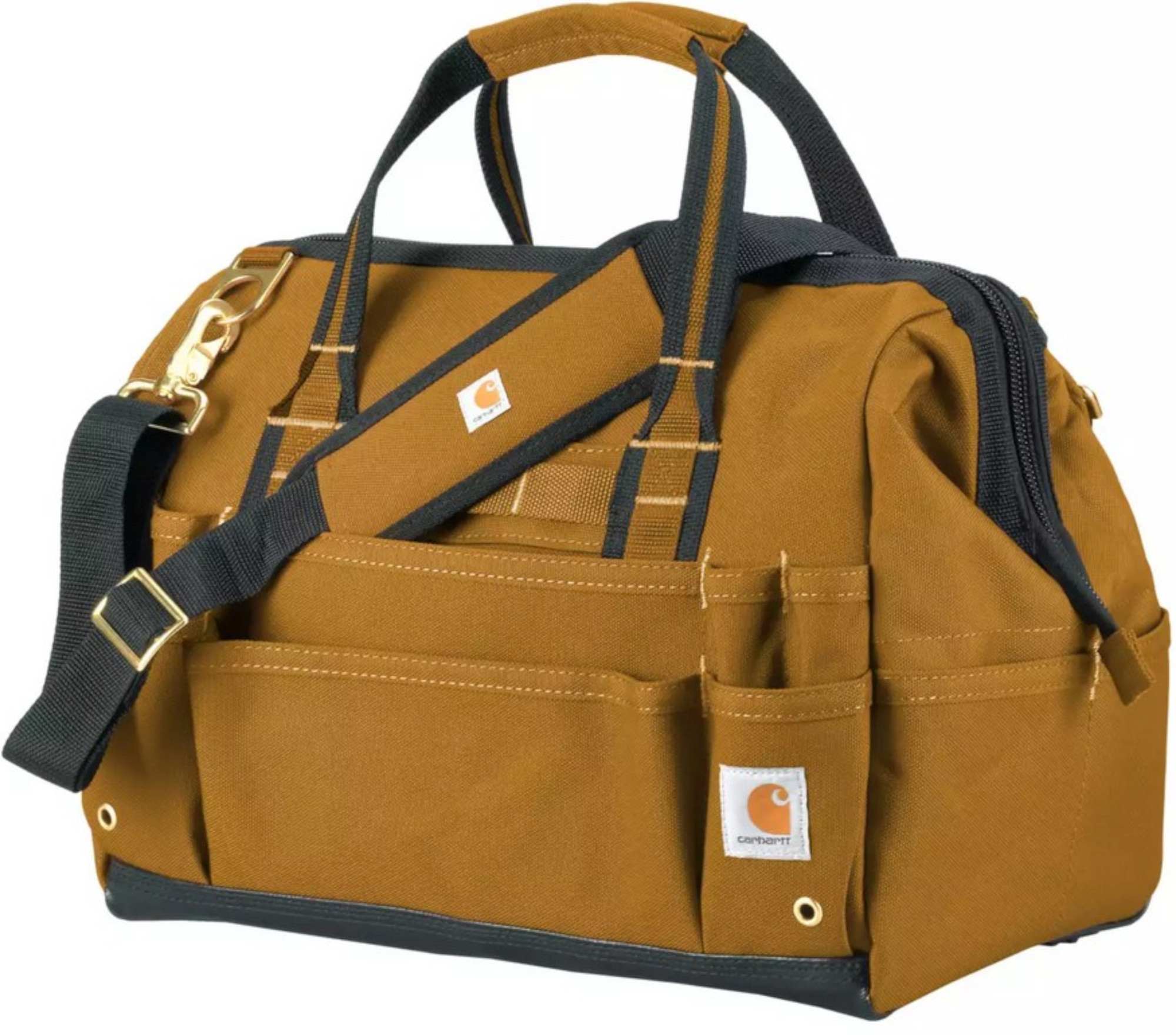 Carhartt 16 Inch 30 Pocket Tool Bag light brown Figure 1