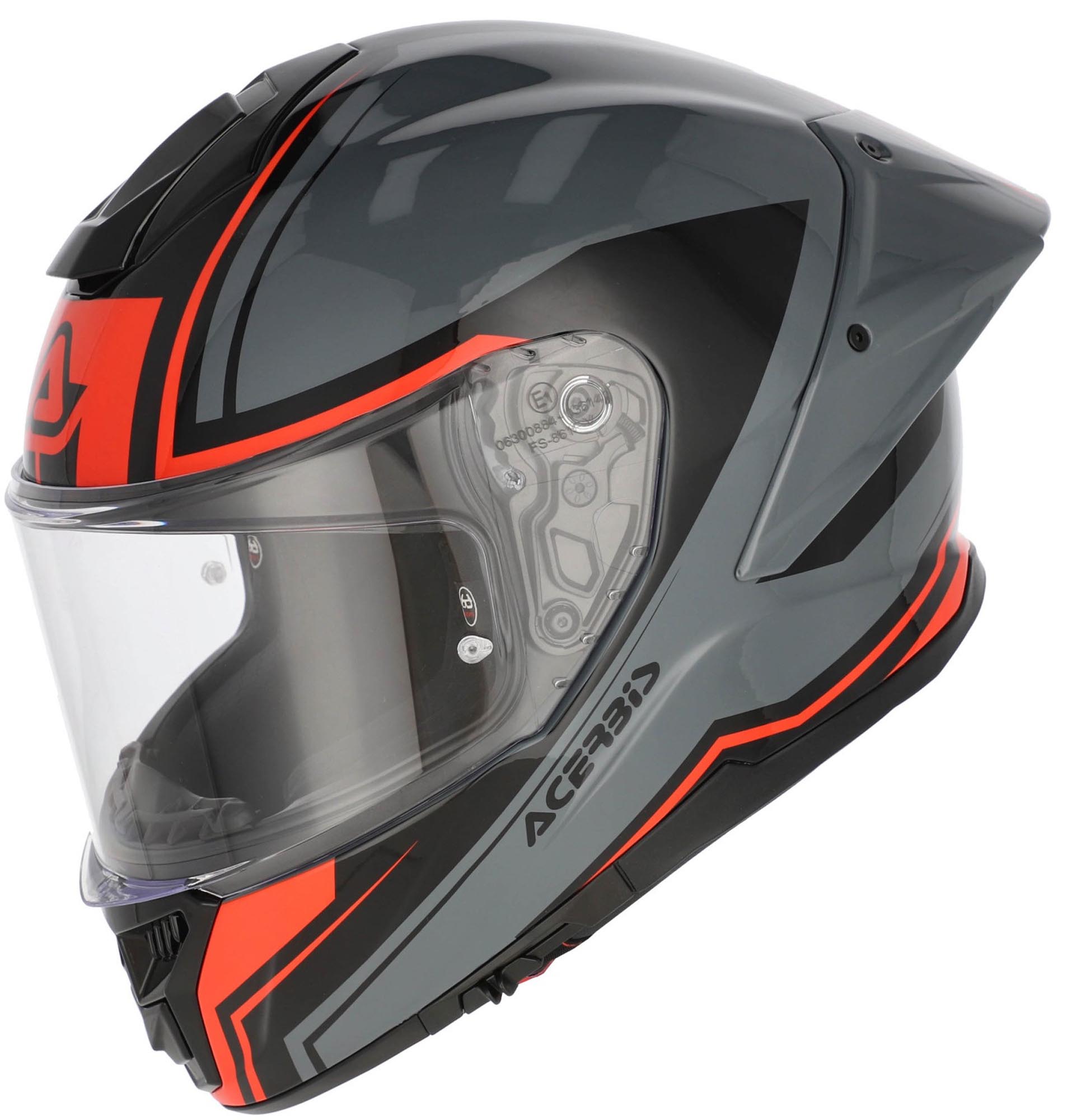 Acerbis Tarmak-X Logo Elmetto nero/grigio/rosso S (55/56) Figura 1