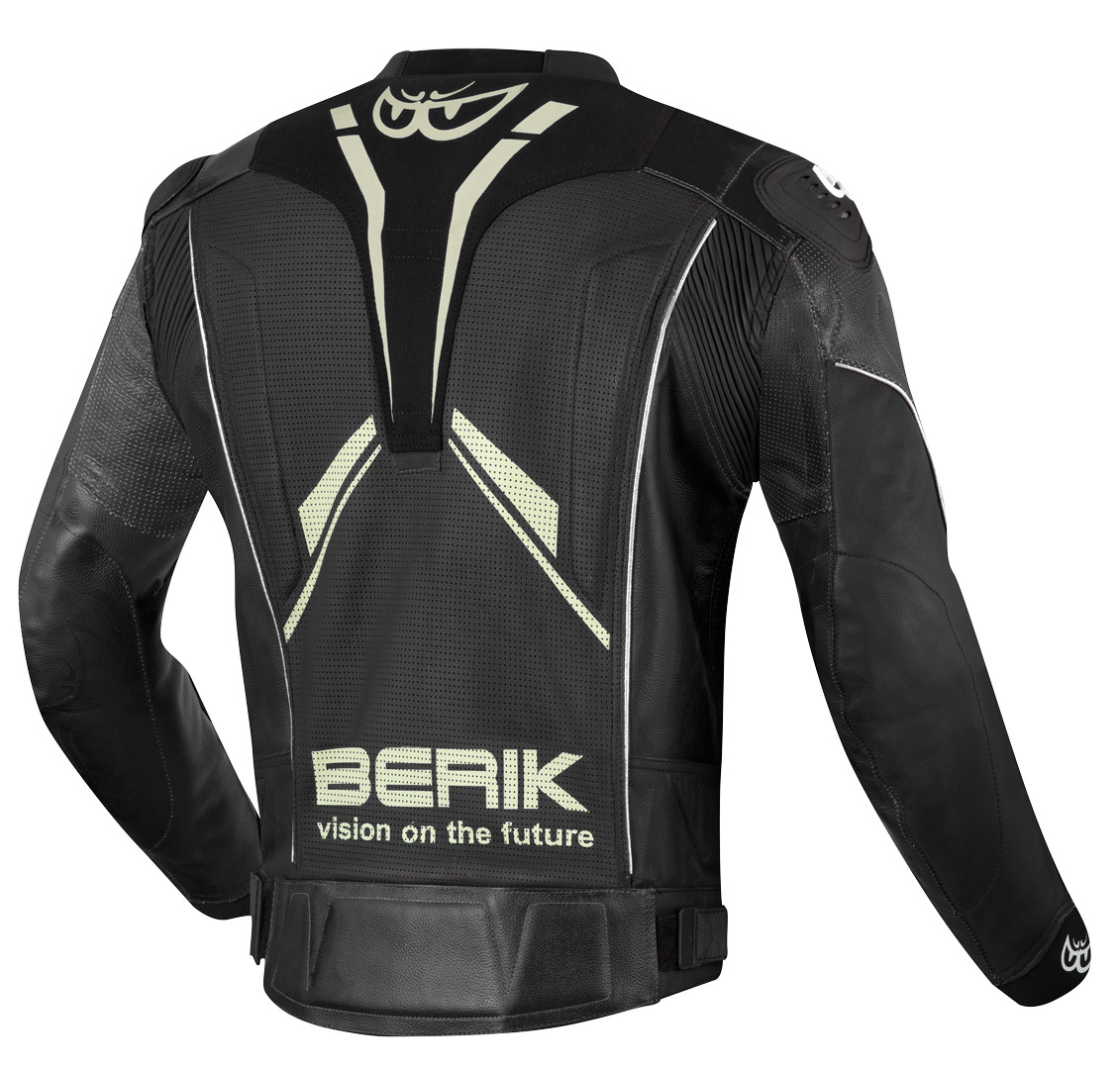 Berik Street Pro Evo 機車皮夾克 黑/白 56 图2
