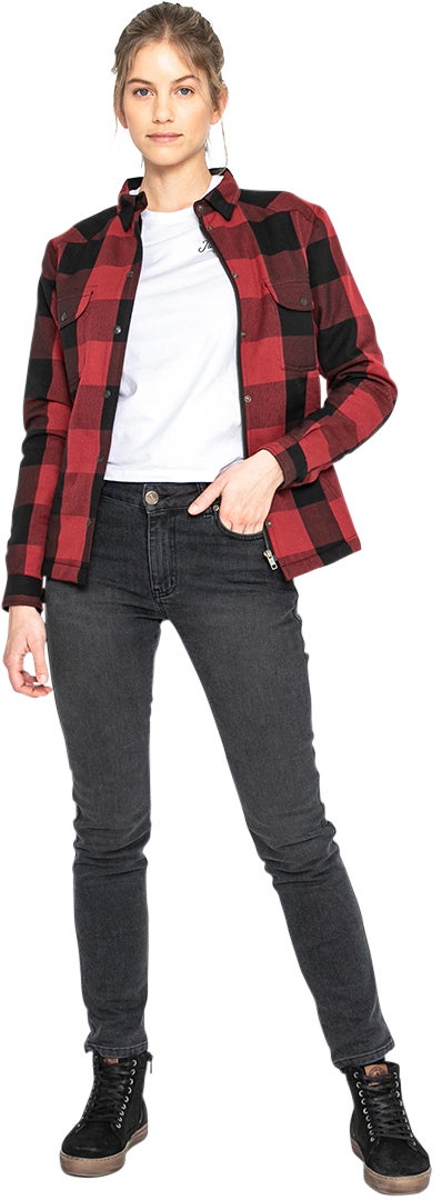 John Doe Motoshirt XTM Donna Moto Camicia nero/rosso 2XL Figura 18