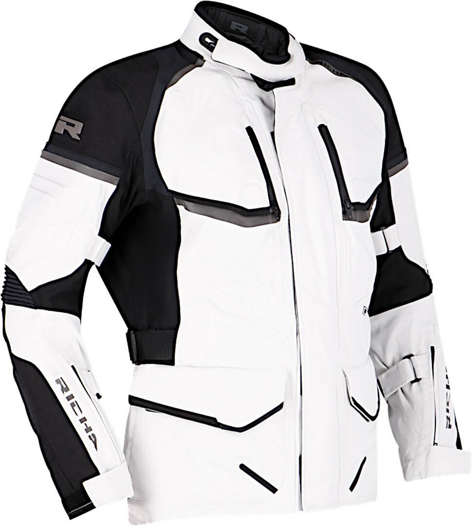 Richa Atlantic 2 Gore-Tex Jachetă textilă impermeabilă pentru motociclete Gri deschis/negru S Figura 1